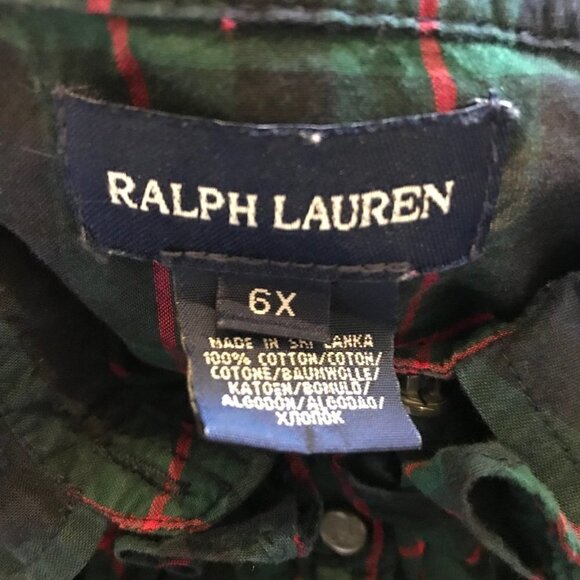 Ralph Lauren plaid ruffle button up shirt - Picture 3 of 4